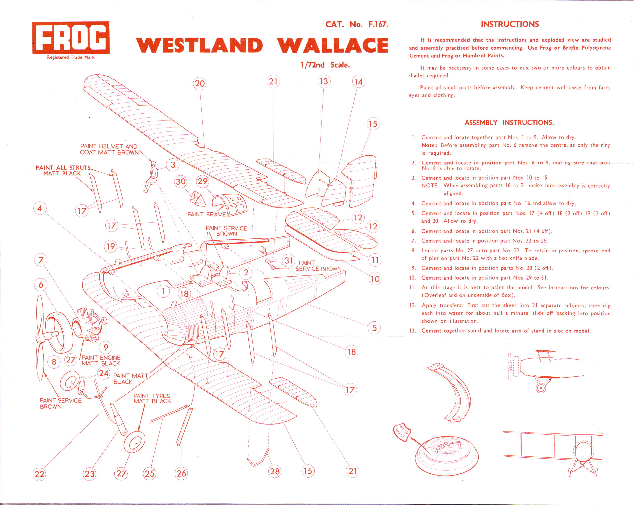 Инструкция по сборке FROG F167 The Trail Blazers Westland Wallace